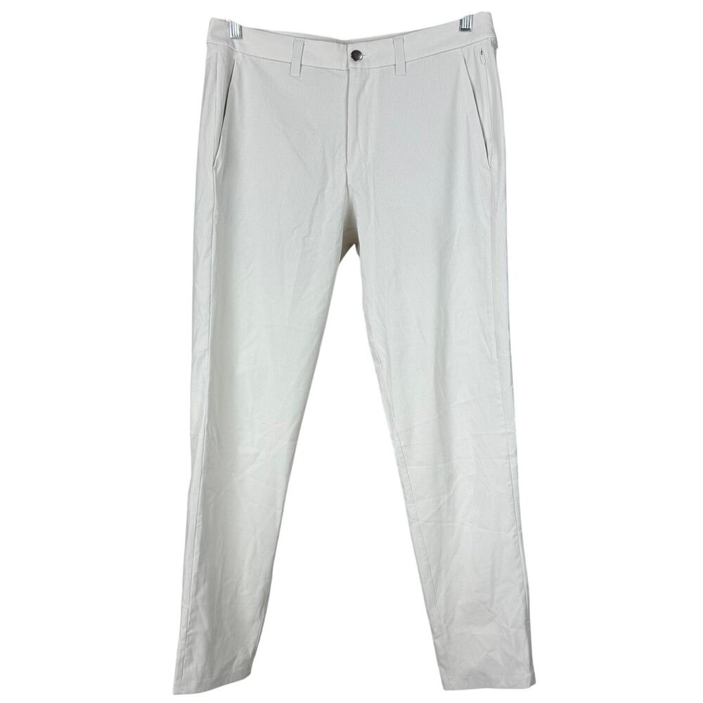 Lululemon Commission Slim-Fit Pant Ventlight White Opal Men's Size 32 x 30 EUC